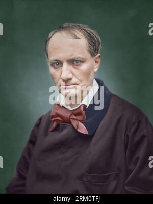 Charles Baudelaire, 1861, gedruckt 1877. Woodburytype. Stockfoto