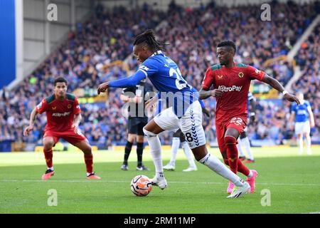 Liverpool, UK. 26th Aug, 2023. Youssef Chermiti of Everton during the Premier League match at Goodison Park, Liverpool. Picture credit should read: Gary Oakley/Sportimage Credit: Sportimage Ltd/Alamy Live News Stock Photo