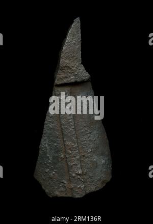 Schenkl-Artillerie-Granatfragment aus der Schlacht am Lookout Mountain in Tennessee (amerikanischer Bürgerkrieg) Stockfoto