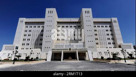 Bildnummer: 59624890  Datum: 10.05.2013  Copyright: imago/Xinhua (130510) -- DAMASCUS, May 10, 2013 (Xinhua) -- The file photo taken on April 23, 2013 shows the Syrian Foreign Ministry in Damascus, Syria. Syrian Foreign Ministry on Thursday welcomed the understandings between the United States and Russia during recent talks between the two world power s foreign ministers in Moscow a day earlier. The ministry s remarks came a day after Russian Foreign Minister Sergey Lavrov and U.S. Secretary of State John Kerry agreed to push for the implementation of the Geneva communique, which Syria has agr Stockfoto