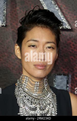 Jihae nimmt an der Weltpremiere von „Mortal Engines“ am Cineworld Leicester Square in London Teil. Stockfoto