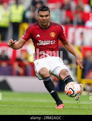 MANCHESTER, UK. 26th Aug, 2023. Casemiro of Manchester United during the Premier League match at OLD TRAFFORD, MANCHESTER. Picture credit should read: Andrew Yates/Sportimage Credit: Sportimage Ltd/Alamy Live News Stock Photo