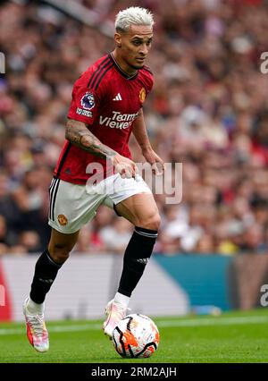 MANCHESTER, GROSSBRITANNIEN. 26. August 2023. Antony of Manchester United während des Spiels in der Premier League in OLD TRAFFORD, MANCHESTER. Das Bild sollte lauten: Andrew Yates/Sportimage Credit: Sportimage Ltd/Alamy Live News Stockfoto