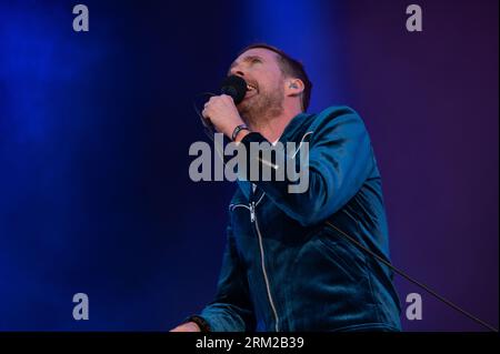 Portsmouth, Vereinigtes Königreich. 26. August 2023. Kaiser Chiefs tritt live auf dem Siegerfestival 2023 auf. Cristina Massei/Alamy Live News Stockfoto