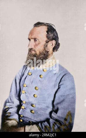 General Stonewall Jacksons "Chancellorsville" Portrait, aufgenommen auf einer Spotsylvania County Farm am 26. April 1863, sieben Tage vor seiner tödlichen Verletzung. Stockfoto