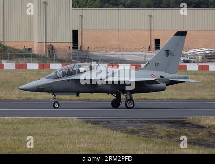 Die italienische Luftwaffe Leonardo T-346A zeigt auf der Royal International Air Tattoo 2023 Stockfoto