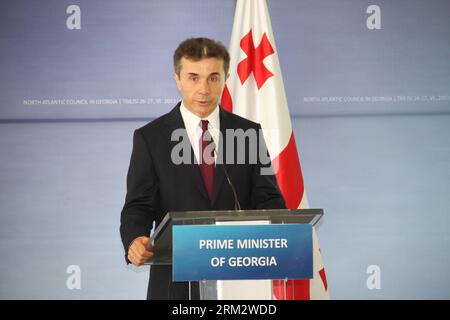 Bildnummer: 59905468  Datum: 26.06.2013  Copyright: imago/Xinhua (130626) -- TBILISI, June 26, 2013 (Xinhua) -- Georgian Prime Minister Bidzina Ivanishvili addresses a press conference in Tbilisi, Georgia, on June 26, 2013. (Xinhua/Yi Gaochao) GEORGIA-TBILISI-NATO-MEETING PUBLICATIONxNOTxINxCHN People Politik x0x xsk 2013 quer      59905468 Date 26 06 2013 Copyright Imago XINHUA  Tbilisi June 26 2013 XINHUA Georgian Prime Ministers   addresses a Press Conference in Tbilisi Georgia ON June 26 2013 XINHUA Yi Gaochao Georgia Tbilisi NATO Meeting PUBLICATIONxNOTxINxCHN Celebrities politics x0x xSK Stock Photo