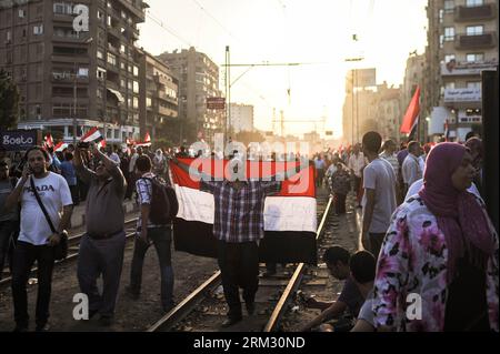 Bildnummer: 59923561  Datum: 30.06.2013  Copyright: imago/Xinhua (130630) -- CAIRO, June 30, 2013 (Xinhua) -- Egyptian protesters attend an anti-President Mohamed Morsi rally near the Al-Etehadeya Presidential Palace in Cairo, capital of Egypt, on June 30, 2013. Millions of Egyptians have been flocking Sunday to major squares across the country to join anti- and pro-President Mohamed Morsi demonstrations. (Xinhua/Qin Haishi) EGYPT-CAIRO-RALLIES PUBLICATIONxNOTxINxCHN Politik Demo Protest Opposition Gegner xas x0x 2013 quer premiumd      59923561 Date 30 06 2013 Copyright Imago XINHUA  Cairo Ju Stock Photo