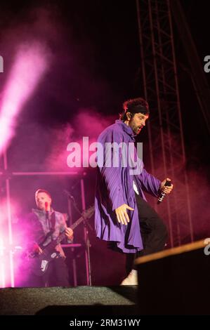 Portsmouth, Vereinigtes Königreich. 26. August 2023. Kasabian Headline am zweiten Tag des Siegerfests 2023. Cristina Massei/Alamy Live News Stockfoto