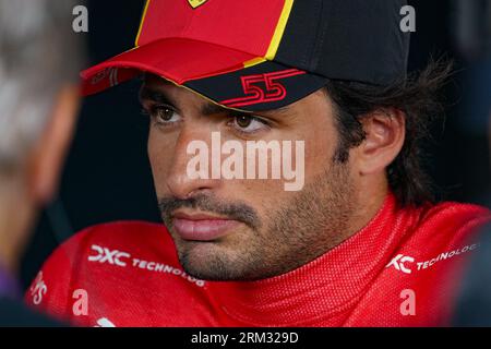 Carlos Sainz 55 (SPA), Scuderia Ferrari SF-23 während des FORMEL-1-GRAND PRIX der NIEDERLANDE 2023 auf dem Circuit Zandvoort CM.com, Niederlande am 26. August 2023 Stockfoto