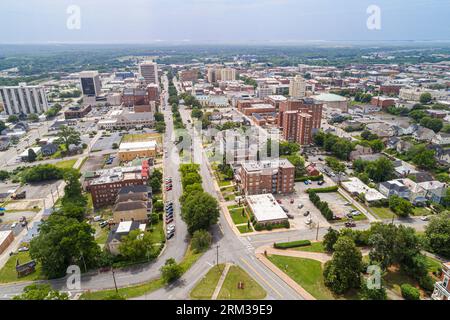 Macon Georgia, Skyline der Innenstadt, von oben aus gesehen, Mulberry Street, Außenfassade, Gebäude Stockfoto