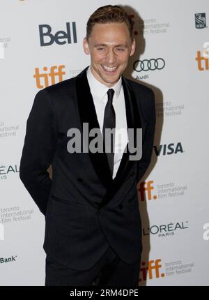 Bildnummer: 60440174  Datum: 05.09.2013  Copyright: imago/Xinhua TORONTO, Sept. 5, 2013 -- Actor Tom Hiddleston poses for photos before the screening of the film Only Lovers Left Alive during the 38th Toronto International Film Festival in Toronto, Canada, Sept. 5, 2013. The 11-day anual event, which kicked off on Thursday, will deliver 366 films from 70 countries and regions this year. (Xinhua/Zou Zheng) CANADA-TORONTO-FILM FESTIVAL-OPENING PUBLICATIONxNOTxINxCHN People Entertainment Film Premiere Filmpremiere Filmfest Porträt xns x0x 2013 hoch premiumd     60440174 Date 05 09 2013 Copyright Stock Photo