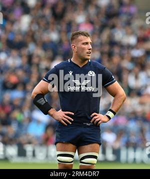 Scottish Gas Murrayfield Stadium. Edinburgh.Scotland, Großbritannien. 26. August 2023. Famous Grouse Nations Series Match Scotland vs Georgia. Matt Fagerson of Scotland Credit: eric mccowat/Alamy Live News Stockfoto