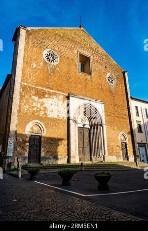 Die Fassade der Kirche San Francesco, Orvieto Umbrien, Italien Stockfoto