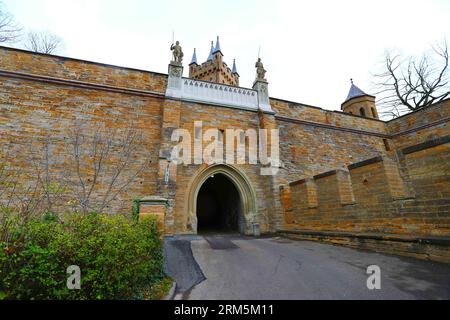 Bildnummer: 60684829  Datum: 02.11.2013  Copyright: imago/Xinhua Photo taken on Nov. 2, 2013 shows a part of the Burg Hohenzollern in Hechingen, Germany. Burg Hohenzollern is a castle considered to be the ancestral seat of the Hohenzollern family, which emerged in the Middle Ages and eventually became German Emperors. The castle was first constructed in the early 11th century and completely destroyed in 1423. The current version of the castle was rebuilt in mid-19th century. The castle becomes a popular tourist destination today as it is still privately owned by the descendants of the Hohenzol Stock Photo