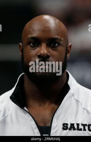San Jose, Kalifornien, USA. 26. August 2023. Donnell Whittenburg (17) bei den Xfinity U.S. Gymnastics Championships 2023 im SAP Center in San Jose, Kalifornien, am Samstag, den 26. August 2023 (Bildnachweis: © David G. McIntyre/ZUMA Press Wire) NUR REDAKTIONELLE VERWENDUNG! Nicht für kommerzielle ZWECKE! Stockfoto