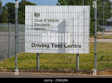 Driving Test Centre, Ransomes Industrial Park, Ipswich, Suffolk, England, britische Agentur für Fahrer- und Fahrzeugstandards Stockfoto