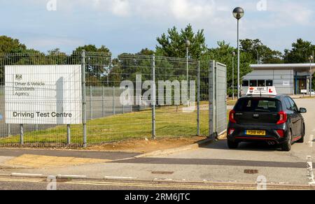 Driving Test Centre, Ransomes Industrial Park, Ipswich, Suffolk, England, britische Agentur für Fahrer- und Fahrzeugstandards Stockfoto