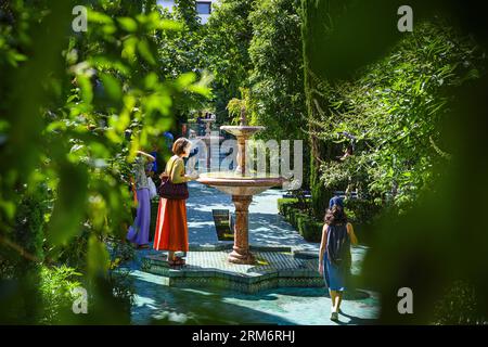 PARIS (75) (5 EME ARRONDISSEMENT) GRANDE MOSQUEE DE PARIS. LE JARDIN A L'ORIENTALE (AUSSI APPELE „JARDIN D'EDEN“) Stockfoto