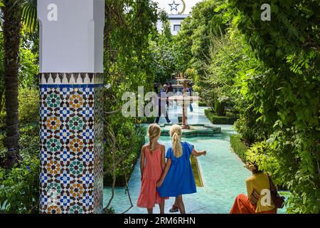PARIS (75) (5 EME ARRONDISSEMENT) GRANDE MOSQUEE DE PARIS. LE JARDIN A L'ORIENTALE (AUSSI APPELE „JARDIN D'EDEN“) Stockfoto