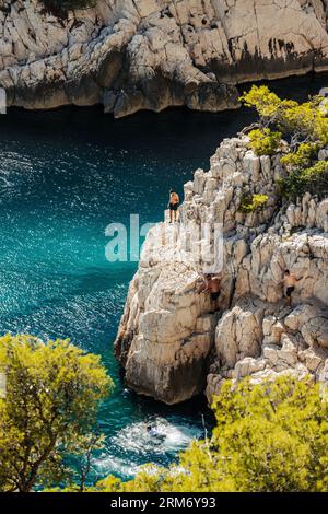 Calanque Sugiton, Marseille, Frankreich Stockfoto