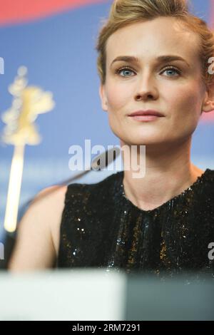 (140210) -- BERLIN, 10. Februar 2014 (Xinhua) -- Schauspielerin Diane Kruger nimmt am 10. Februar 2013 an einer Pressekonferenz zur Förderung des Films The Better Angels auf dem 64. Berlinale International Film Festival in Berlin Teil. (Xinhua/Zhang Fan) GERMANY-BERLIN-BERLINALE-THE BETTER ANGLES PUBLICATIONxNOTxINxCHN 140210 Berlin Feb 10 2014 XINHUA-Schauspielerin Diane Kruger nimmt an einer Pressekonferenz zur Förderung des Films The Better Angels AUF dem 64. Berlinale International Film Festival in Berlin Deutschland AM 10. Februar 2013 Teil XINHUA Zhang Supporter Germany Berlin NOBerlinale The Better Angles PUxBLN Stockfoto