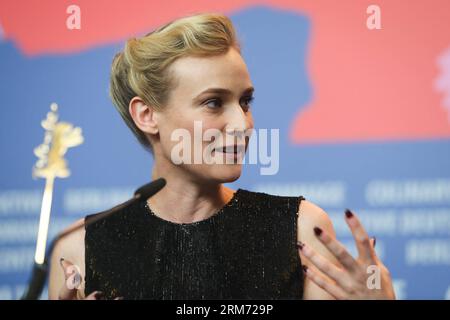 (140210) -- BERLIN, 10. Februar 2014 (Xinhua) -- Schauspielerin Diane Kruger nimmt am 10. Februar 2013 an einer Pressekonferenz zur Förderung des Films The Better Angels auf dem 64. Berlinale International Film Festival in Berlin Teil. (Xinhua/Zhang Fan) GERMANY-BERLIN-BERLINALE-THE BETTER ANGLES PUBLICATIONxNOTxINxCHN 140210 Berlin Feb 10 2014 XINHUA-Schauspielerin Diane Kruger nimmt an einer Pressekonferenz zur Förderung des Films The Better Angels AUF dem 64. Berlinale International Film Festival in Berlin Deutschland AM 10. Februar 2013 Teil XINHUA Zhang Supporter Germany Berlin NOBerlinale The Better Angles PUxBLN Stockfoto