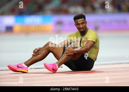 National Athletics Centre, Budapest, Ungarn. 26. August 2023. Leo Neugebauer (GER), 26. AUGUST 2023 - Leichtathletik: Leichtathletik-Weltmeisterschaften Budapest 2023 Männer-Decathlon - 1500m im Nationalen Leichtathletik-Zentrum, Budapest, Ungarn. Quelle: Yohei Osada/AFLO SPORT/Alamy Live News Stockfoto