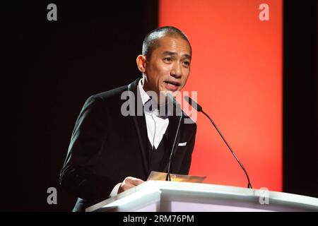 Jurymitglied Tony Leung, chinesischer Schauspieler aus Hongkong, nimmt an der Preisverleihung beim 64. Berlinale International Film Festival in Berlin am 15. Februar 2014 Teil. (Xinhua/Zhang Fan) GERMANY-BERLIN-BERLINALE-Film FESTIVAL-AWARDS PUBLICATIONxNOTxINxCHN Jurymitglied der Chinese Hong Kong Schauspieler Tony Leung nimmt an der Preisverleihung BEIM 64. Berlinale International Film Festival in Berlin Teil 15. Februar 2014 XINHUA Zhang Supporter Germany Berlin Berlinale Film Festival Awards PUBLICATIONxNOTxINxCHN Stockfoto