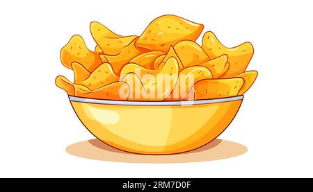 Symbol für runde Chips. Flache Symboldarstellung auf weißem Hintergrund. Vektorillustration Stock Vektor