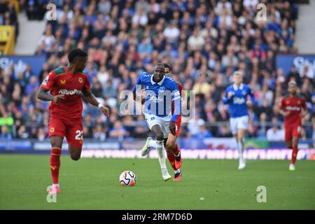 Liverpool, UK. 26th Aug, 2023. during the Premier League match at Goodison Park, Liverpool. Picture credit should read: Gary Oakley/Sportimage Credit: Sportimage Ltd/Alamy Live News Stock Photo