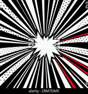 Manga-High-Speed-Serienaufnahme. Zoom-Effekt für Comics. Vektorillustration Stock Vektor