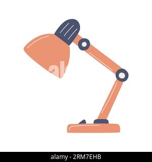 Table lamp. Electric lighting appliance. Flat cartoon vector illustration isolated on a white background Stock Vector