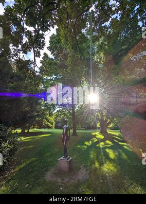 Podebrady Stadt Statue im öffentlichen Park in der Nähe des SPA-, Tschechische republik, Europa Stockfoto