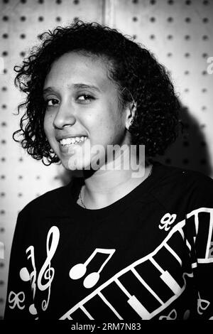 (140310) -- CAIRO, March 10, 2014 (Xinhua) -- This is a portrait of Jassmen, a member of the Children Choir of Talents Development Center, at Cairo Opera House in Cairo, Egypt, Nov. 28, 2013. Dr. Nadia Abdelaziz Awad, a music professor of Helwan University and mentor of some singers of Cairo Opera House, has been operating a children choir for more than 20 years. Despite the convulsions of Egyptian society since 2011, Dr. Nadia Abdelaziz Awad and members of the children choir adhere to hold weekly rehearsal and perform at Cairo Opera House from time to time. No matter what happen, the art will Stock Photo