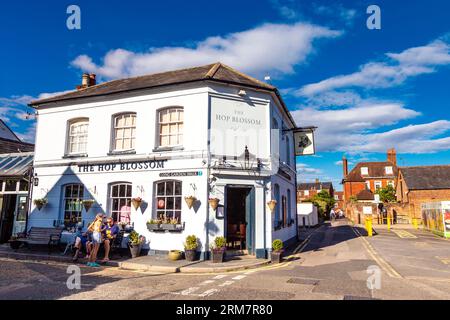 Außenansicht des Hop Blossom Pub in Farnham, Surrey, England Stockfoto