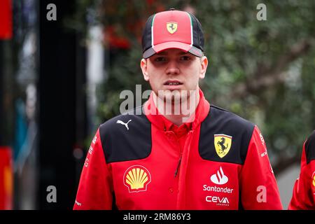 Zandvoort, Pays Bas. 27. August 2023. SHWARTZMAN Robert (rus), Ferrari Driver Academy, Portrait während des Formel 1 Heineken Dutch Grand Prix 2023, 13. Runde der Formel-1-Weltmeisterschaft 2023 vom 25. Bis 28. August 2023 auf dem Zandvoort Circuit, in Zandvoort, Niederlande - Foto Florent Gooden/DPPI Credit: DPPI Media/Alamy Live News Stockfoto