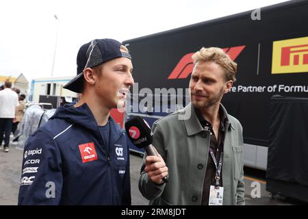 Zandvoort, Netherlands. 27th Aug, 2023. Liam Lawson (NZL) AlphaTauri. 27.08.2023. Formula 1 World Championship, Rd 14, Dutch Grand Prix, Zandvoort, Netherlands, Race Day. Photo credit should read: XPB/Press Association Images. Credit: XPB Images Ltd/Alamy Live News Stock Photo