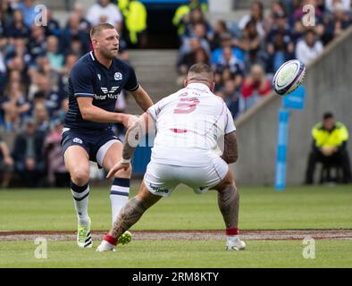 Summer International – Schottland V, Georgia. 26. August 2023. Schottland stand-Off, Finn Russell, als Schottland im letzten Sommer gegen Georgia im schottischen Gas Murrayfield Stadium, Edinburgh, Schottland, Großbritannien antreten kann Stockfoto