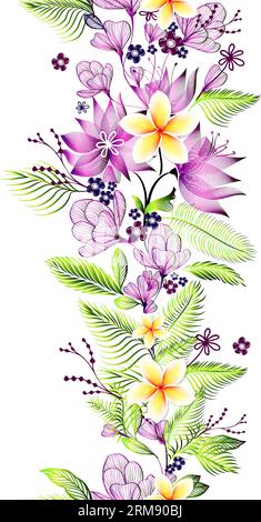 Nahtloses Blumenmuster. Vektorillustration Stock Vektor