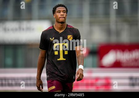 Zwolle, Niederlande. 27. August 2023. ZWOLLE, NIEDERLANDE - AUGUST 27: Ryan Flamingo vom FC Utrecht sieht beim niederländischen Eredivisie-Spiel zwischen PEC Zwolle und FC Utrecht im MAC3PARK stadion am 27. August 2023 in Zwolle, Niederlande, niedergeschlagen aus (Foto: Rene Nijhuis/Orange Pictures) Credit: Orange Pics BV/Alamy Live News Stockfoto