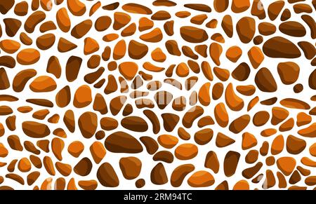 Stone seamless texture background. Pebbles seamless pattern on transparent background. Illustration of cartoon  rock stones . Vector EPS10. Stock Vektor