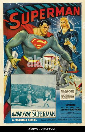 Superman (Columbia, 1948). Action Comics – Filmplakat Stockfoto