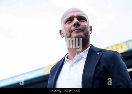 ZWOLLE - PEC Zwolle-Trainer Johnny Jansen während des niederländischen Premier-League-Spiels zwischen PEC Zwolle und dem FC Utrecht im MAC3Park-Stadion am 27. August 2023 in Zwolle, Niederlande. ANP COR LASKER Stockfoto