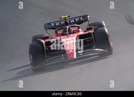 Ferraris Carlos Sainz Jr. während des Großen Preises der Niederlande auf dem Circuit Zandvoort CM.com, Niederlande. Bilddatum: Sonntag, 27. August 2023. Stockfoto