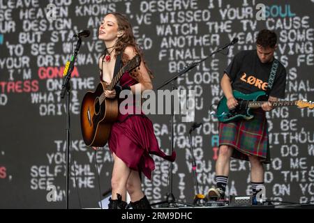 Leeds, Großbritannien. Sonntag, 27. August 2023 Holly Humberstone beim Leeds Festival 2023 im Bramham Park © Jason Richardson / Alamy Live News Stockfoto