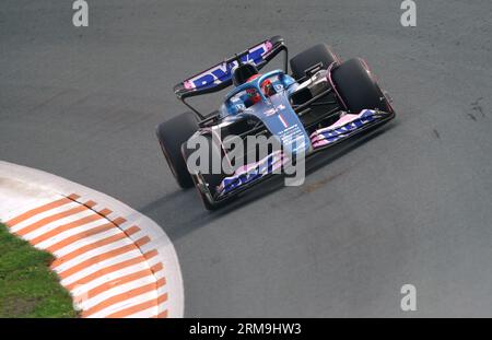 Der Esteban Ocon von Alpine während des Großen Preises der Niederlande auf dem Circuit Zandvoort CM.com in den Niederlanden. Bilddatum: Sonntag, 27. August 2023. Stockfoto