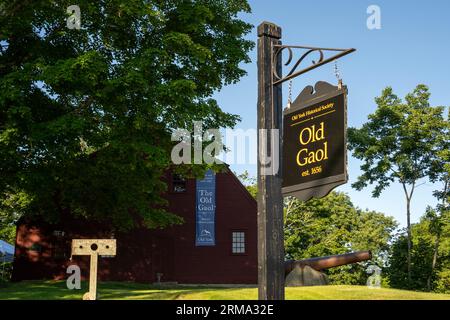 Altes Gaol-Gebäude in York Maine Stockfoto