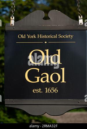 Altes Gaol-Gebäude in York Maine Stockfoto