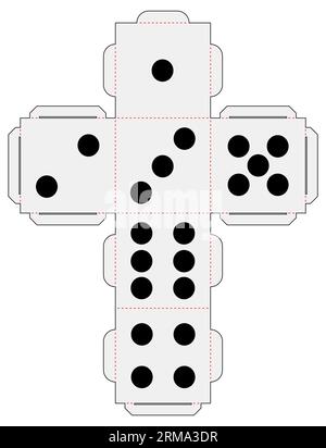 vector paper dice template cube Stock Vektor
